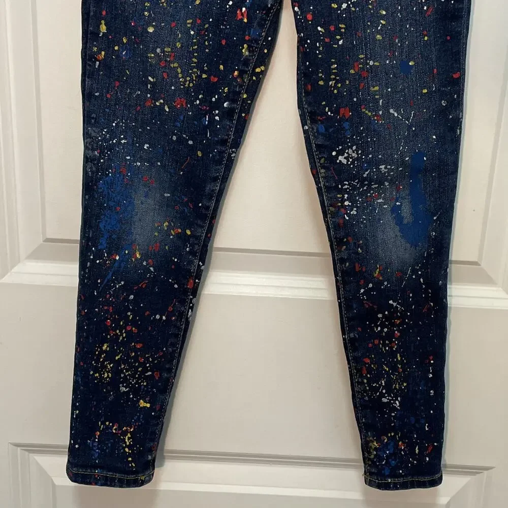 Gymboree Super Skinny Paint Splatter Jeans Size 6